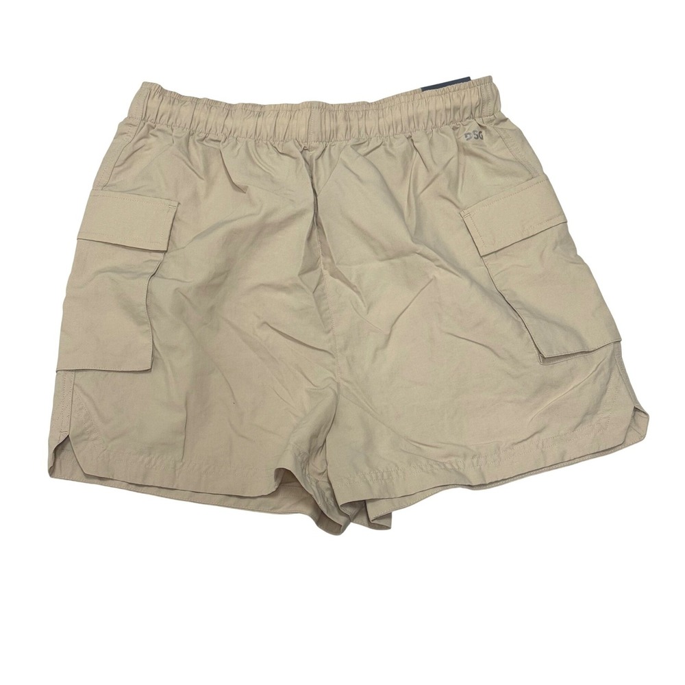 DSG Womens High-Rise Woven Cargo Shorts Sandy Slate Tan DAW13109 Small NWT